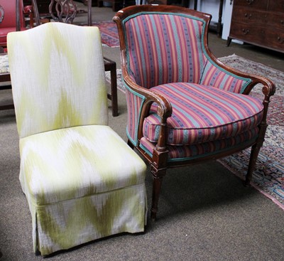 Lot 1188 - A 20th Century Mahogany Framed Bedroom Chair,...