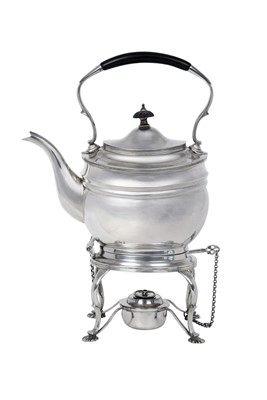 Lot 2314 - A George V Silver Kettle Stand and Lamp