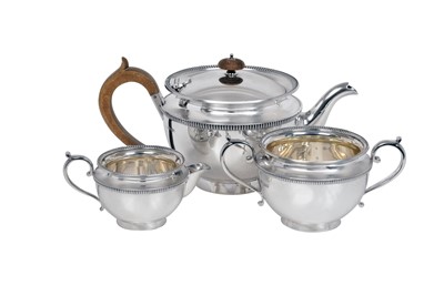 Lot 2313 - A Three-Piece George V Silver Tea-Service