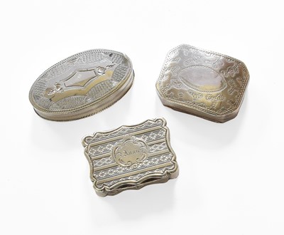 Lot 134 - Two George III Silver Vinaigrettes and a...