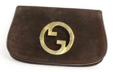 Lot 2230 - Circa 1980s Gucci Brown Suede Clutch Bag, with...