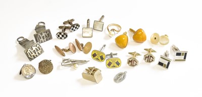 Lot 262 - A Pair of 9 Carat Gold Cufflinks; A Cultured...