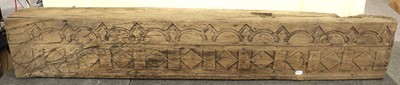 Lot 1088 - A Carved Oak Beam Section, 18th century or...