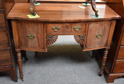 Lot 1172 - A Regency Mahogany Bow Fronted Sideboard, of...