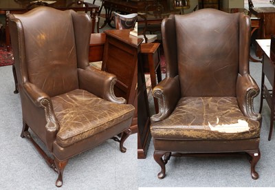 Lot 1164 - A Pair of George III Style Wingback...