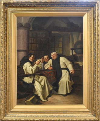 Lot 264 - C* Graham (19th century) Monks merrymaking in...