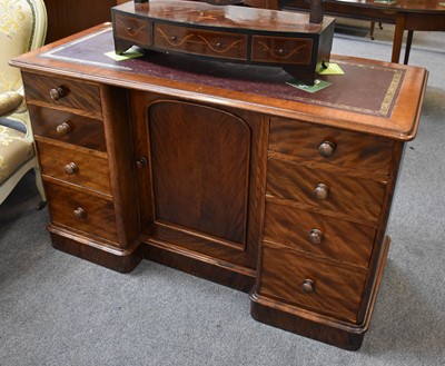 Lot 1244A - A Victorian Mahogany Kneel Desk, with leather...