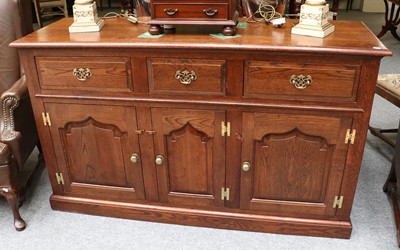 Lot 1165 - An Oak Dresser Base, in 18th century style,...