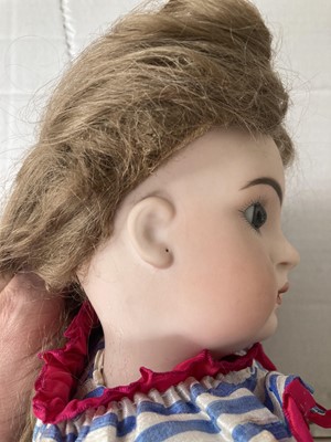 Lot 2091 - Jules Steiner Bisque Socket Head Doll, fixed...