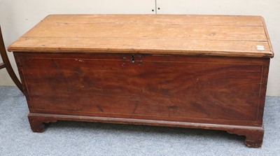 Lot 1151 - A Large 19th Century Pine Trunk, in original...