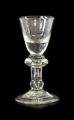 Lot 34 - A Dram Glass, circa 1720, the rounded funnel...