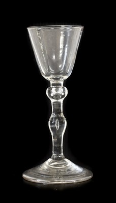 Lot 32 - A Newcastle Light Baluster Wine Glass, circa...