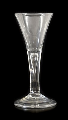 Lot 14 - A Wine Glass, circa 1740, the drawn trumpet...