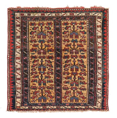 Lot 635 - Caucasian Rug, circa 1900 The field with two...