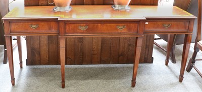 Lot 1169 - A Reproduction Mahogany Breakfront Side Table,...