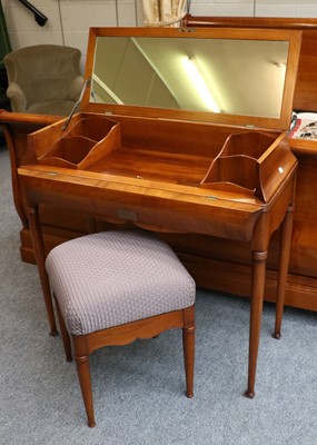 Lot 1143 - A Modern Fitted Vanity Table, on ring turned...