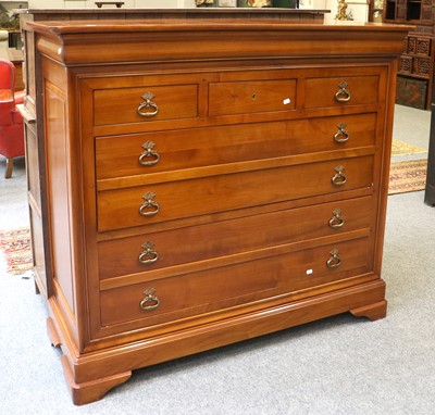 Lot 1142 - A Modern Cherrywood Straight Fronted Chest of...