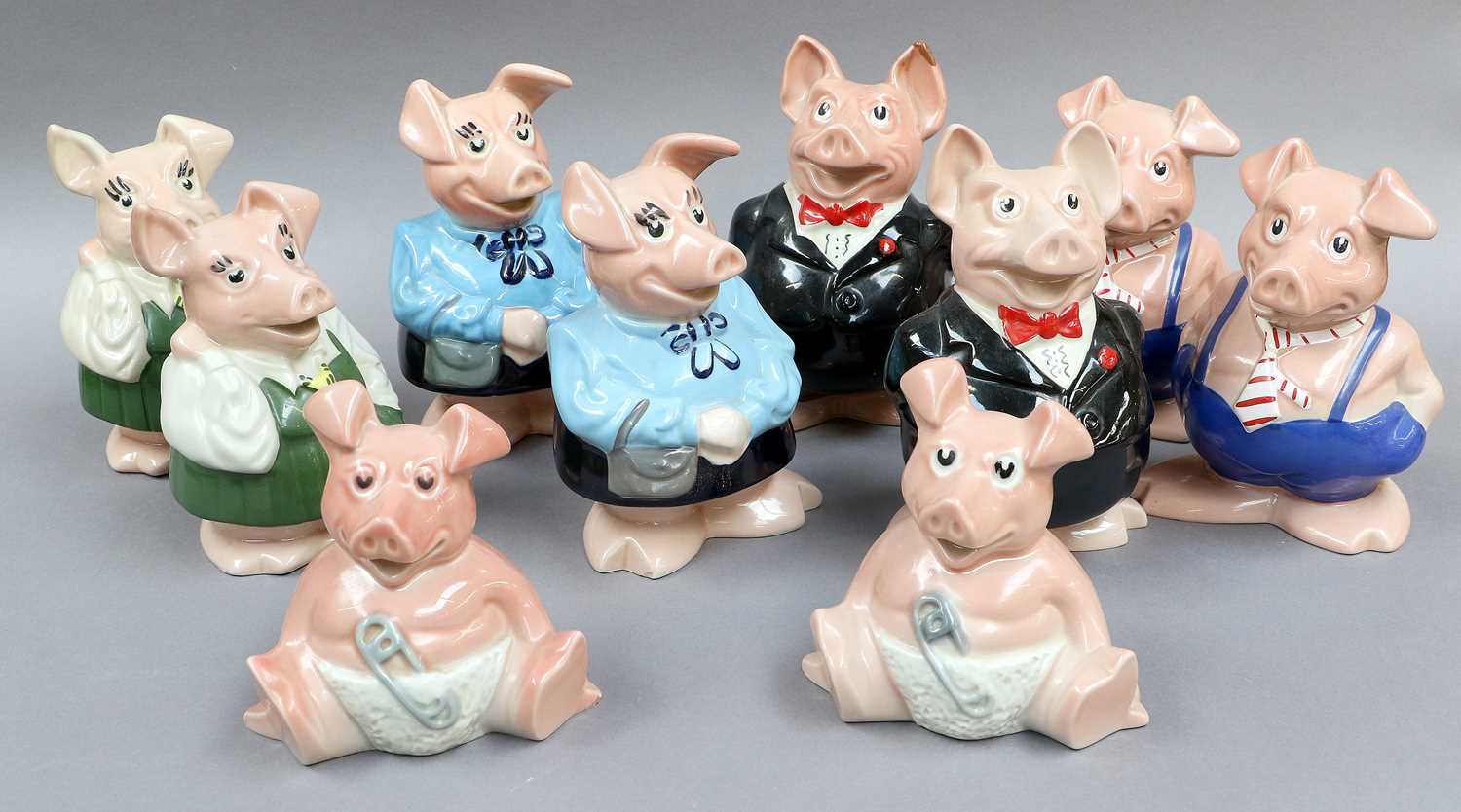 Lot 385 - Ten Wade Natwest Piggy Banks (one tray)