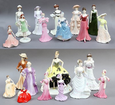 Lot 386 - A Collection of Coalport Ladies, including:...