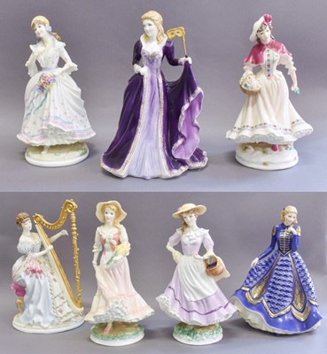 Lot 373 - A Group of Seven Royal Worcester Ladies,...