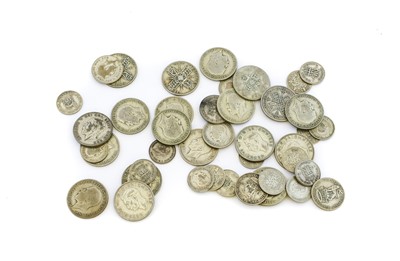 Lot 80 - Mixed British Pre-1947 Silver Coins,...