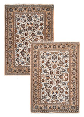 Lot 650 - Pair of Kashan Rugs Central Iran, circa 1940...