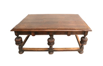 Lot 212 - An Elizabethan-Style Joined Oak Dining Table,...