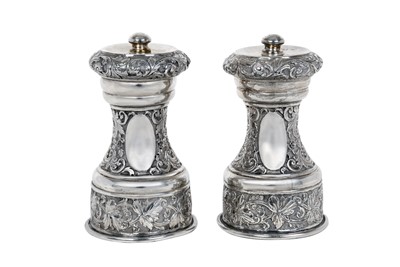 Lot 2272 - A Pair of Victorian Silver Pepper-Mills