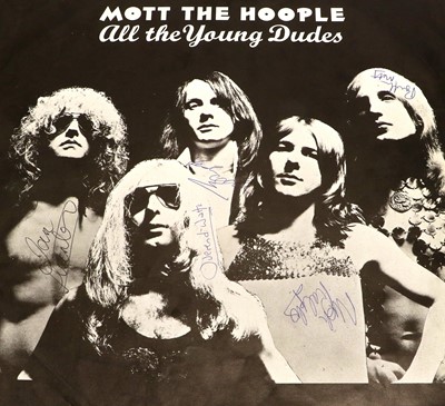 Lot 112 - Mott The Hoople - All The Young Dudes Autographed LP