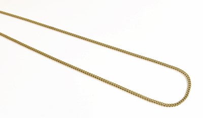 Lot 191 - A 9 Carat Gold Curb Link Necklace, length 77cm