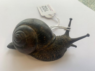 Lot 102 - Nick Bibby (b.1965) Snail Initialled and...