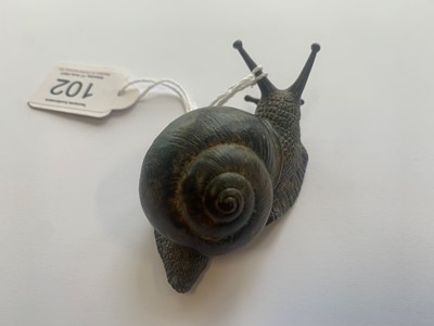 Lot 102 - Nick Bibby (b.1965) Snail Initialled and...