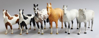 Lot 180 - Beswick Horses Including: Pinto Pony, skewbald...