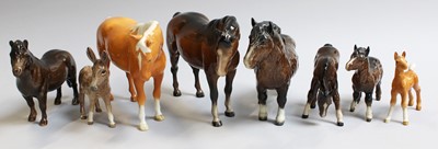 Lot 180 - Beswick Horses Including: Pinto Pony, skewbald...