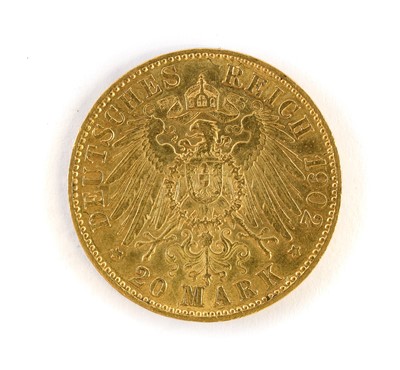 Lot 288 - Prussia, Gold 20 Marks 1902, (.900 gold, 22mm,...