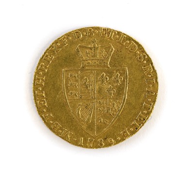 Lot 131 - George III, 'Spade' Guinea 1789, obv. fifth...