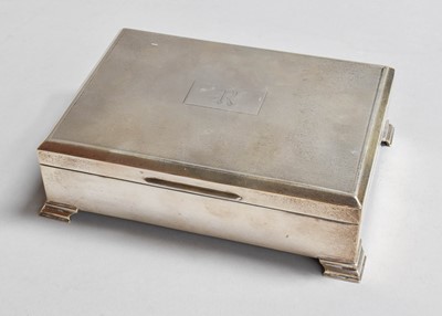 Lot 34 - A George VI Silver Cigarette-Box, Maker's Mark...