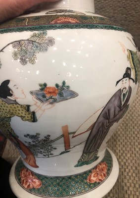 Lot 162 - A Chinese Porcelain Baluster Jar, Kangxi reign...