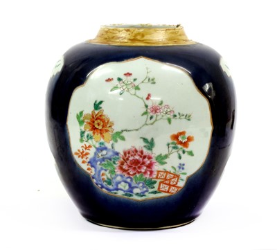 Lot 149 - A Chinese Porcelain Ginger Jar, Qianlong, blue...