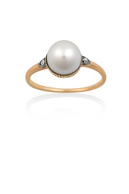 Lot 2110 - An Early 20th Century Pearl and Diamond Ring...