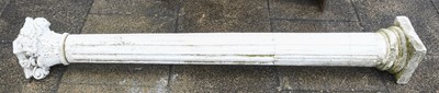 Lot 586 - A Victorian Stone and White Painted Corinthian...