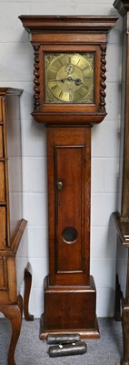 Lot 1262 - An Oak Eight-Day Longcase Clock, later dial,...