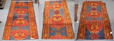 Lot 1091 - A Group of Ushak Carpets, a runner fragment;...