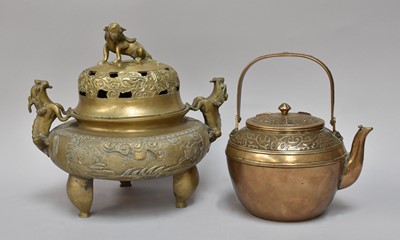 Lot 263 - A Chinese Bronze Censer, 20th century, with...