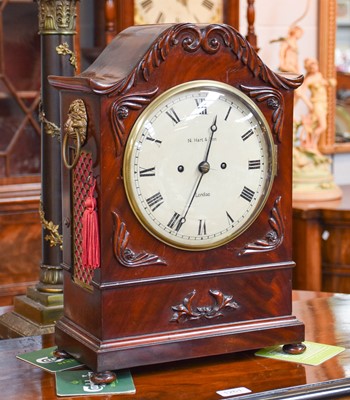 Lot 1198 - A Mahogany Striking Table Clock, 19th century,...