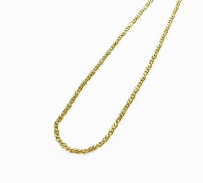 Lot 76 - A 9 Carat Gold Fancy Link Necklace, length 60.7cm