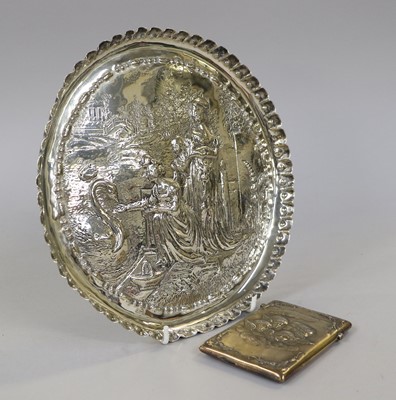 Lot 328 - A George VI Embossed Silver Tray, by London...