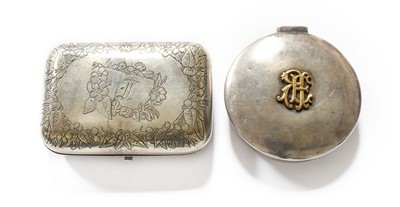Lot 186 - A Russian Silver Tobacco-Box, Maker's Mark...