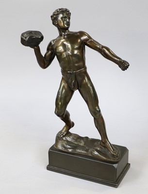 Lot 426 - After Hermann Eichberg, a patinated spelter...