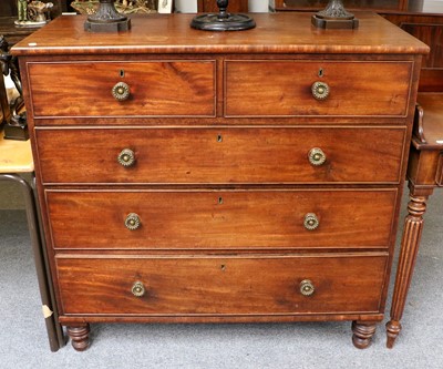 Lot 1256 - A 19th Century Mahogany Straight Front Four...